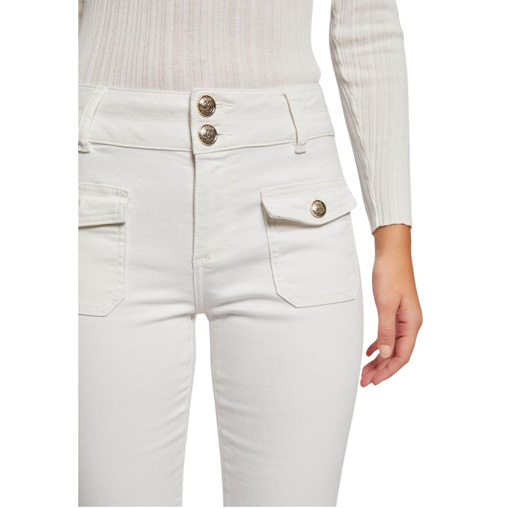 Morgan De Toi Beige Baumwoll-Röhrenjeans