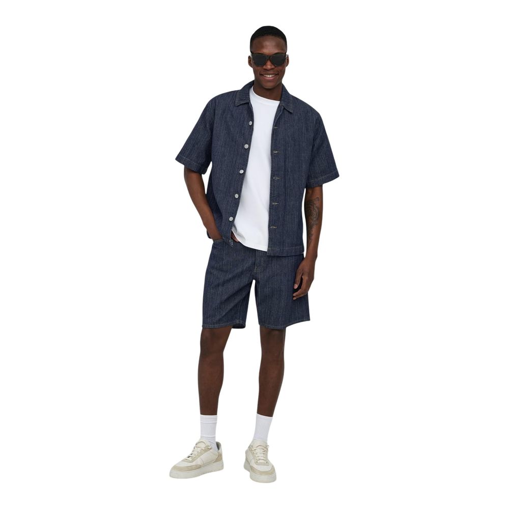 Only & Sons blaue Baumwoll-Bermudashorts