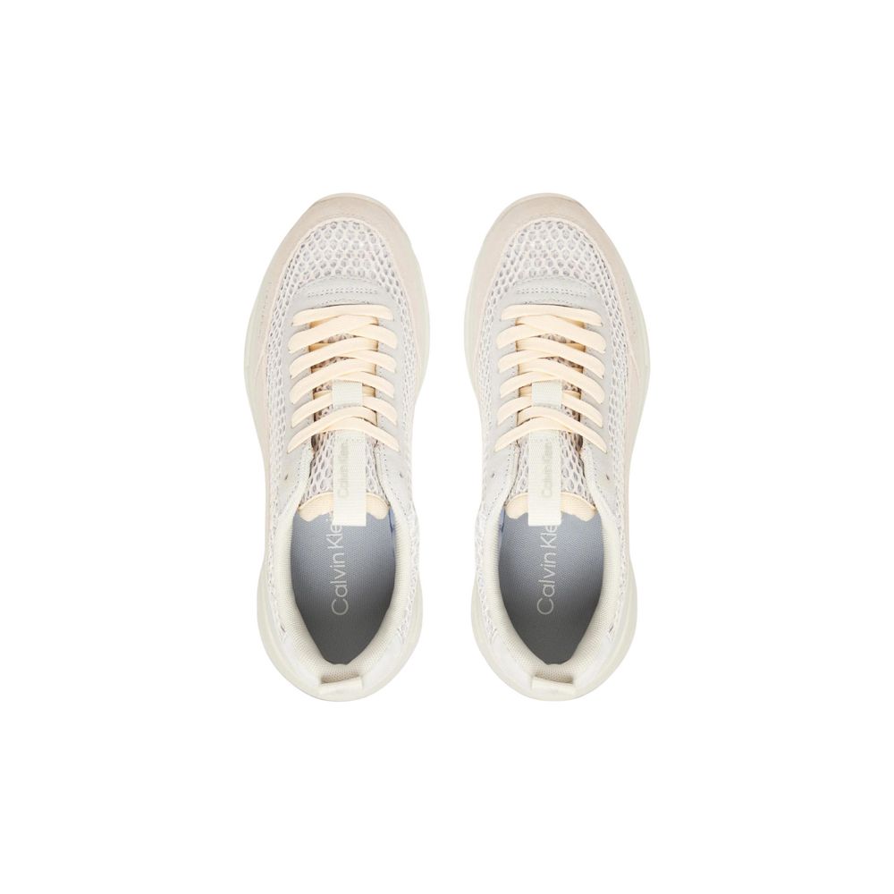 Calvin Klein Jeans Beige Leder Chunky Sneakers