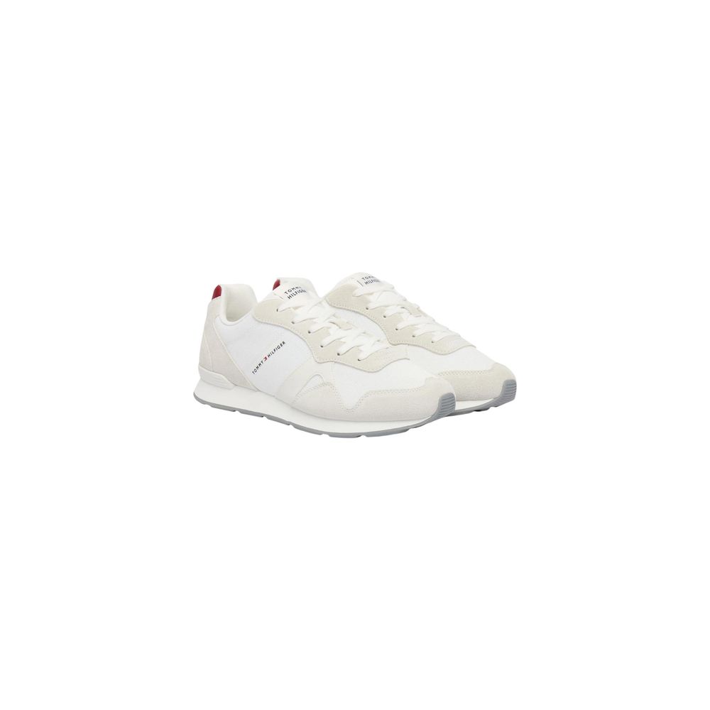 Tommy Hilfiger Weiße Low-Top-Sneakers aus recyceltem Polyester