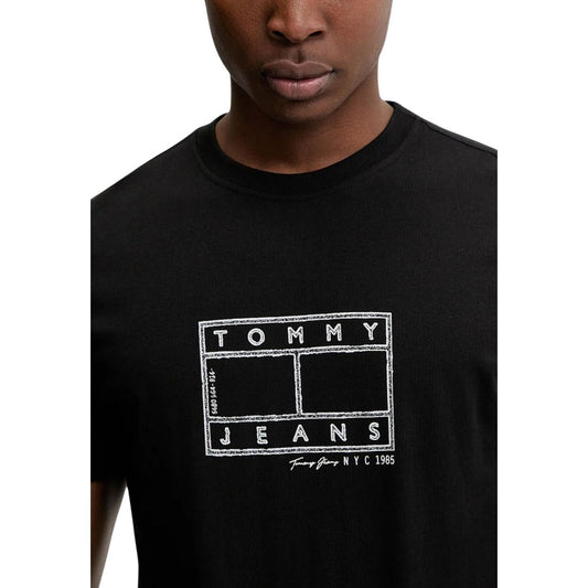 Tommy Hilfiger Jeans Black Recycled Cotton T-Shirt