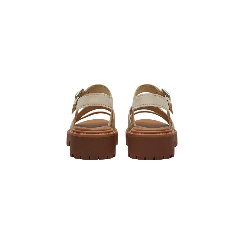 Timberland Plateau-Sandalen aus beigem Leder