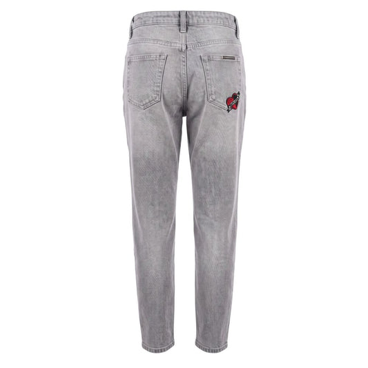 Philipp Plein Grey Cotton Women's Jeans