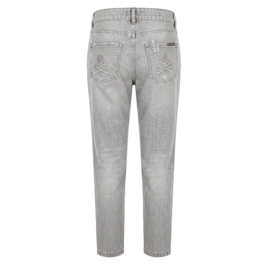 Philipp Plein Grey Fabric Women Jeans