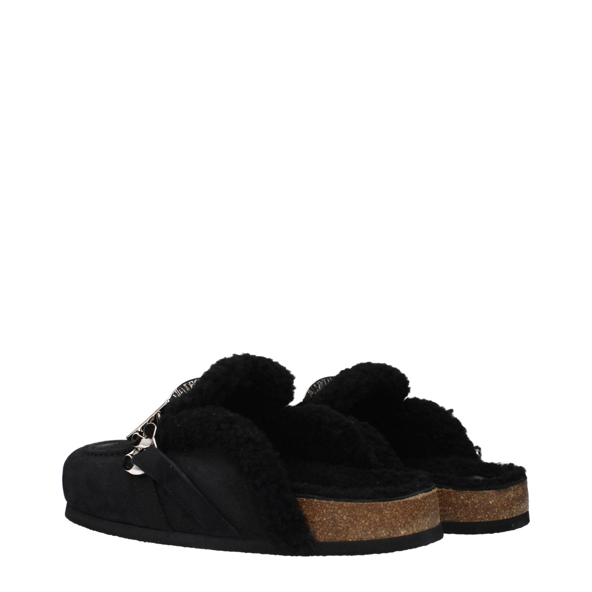 J.W.Anderson Leder-Slipper in Schwarz