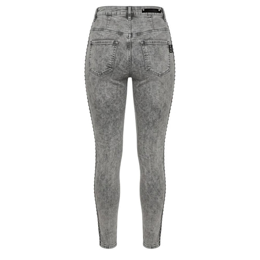 Philipp Plein Grey Cotton Women Pants