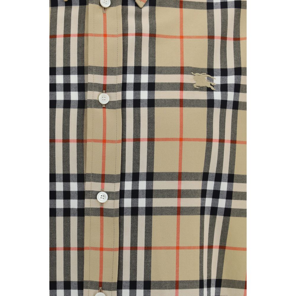 Burberry Beige Baumwollhemd mit Muster