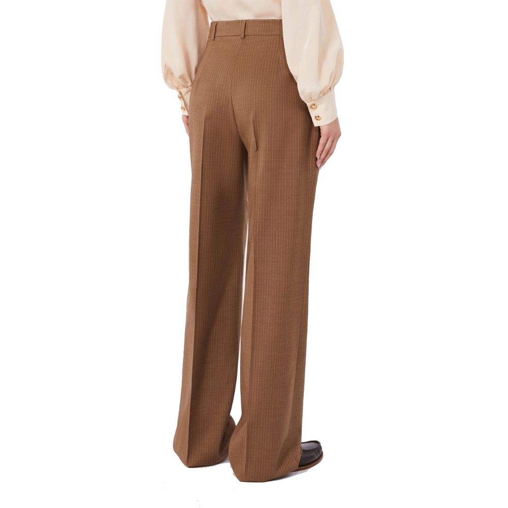 Max Mara Brown Virgin Wool Dress Pants