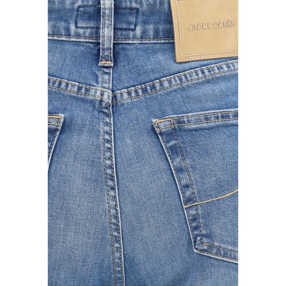 Jacob Cohen Blue Cotton Relaxed Fit Jeans