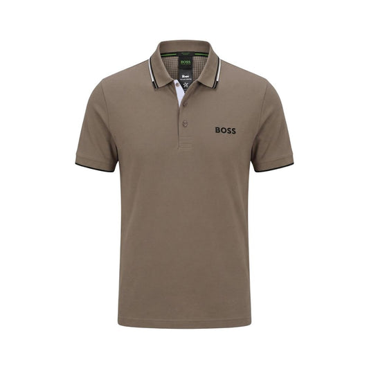 Hugo Boss Beige Cotton Polo Shirt