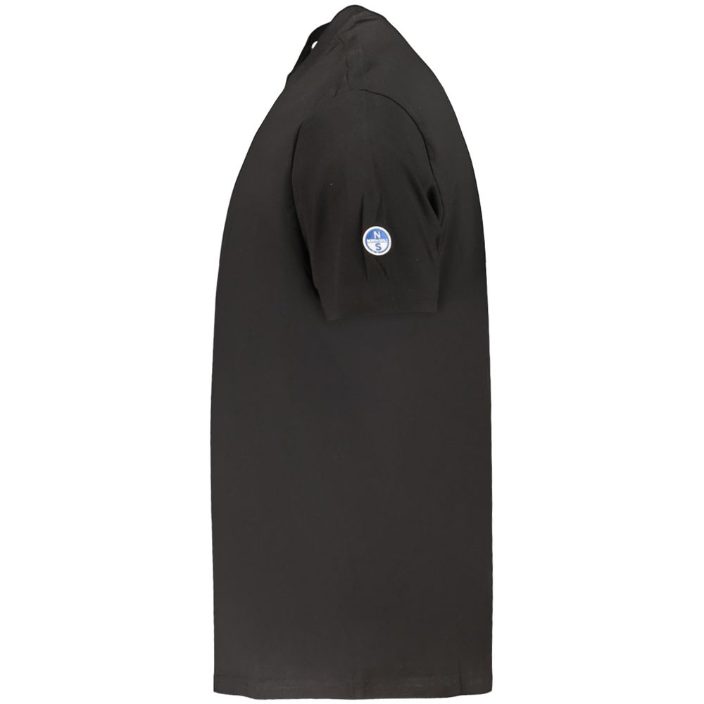 North Sails Schwarzes Herren-T-Shirt aus Baumwolle