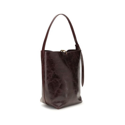 Benedetta Bruzziches Bordeaux Calf Leather Bos Taurus Backet Bag