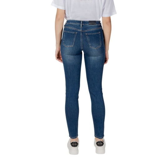 Armani Exchange Blue Cotton Skinny Jeans