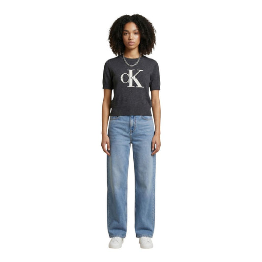 Calvin Klein Jeans Gray Cotton Sweatshirt