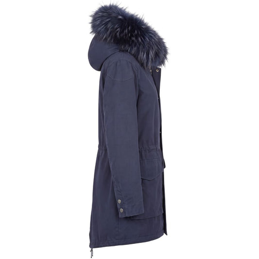 Mr&Mrs Italy Blue Cotton Women's Jacket