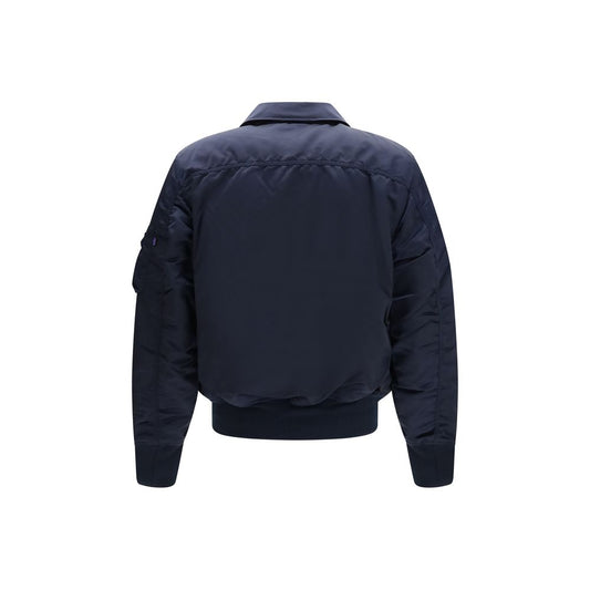 ALPHA INDUSTRIES Blue Nylon Bomber