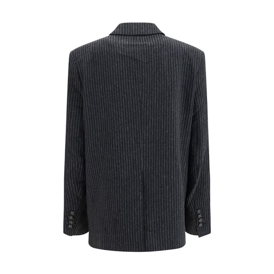 Ganni Gray Wool Oves Aries Blazer