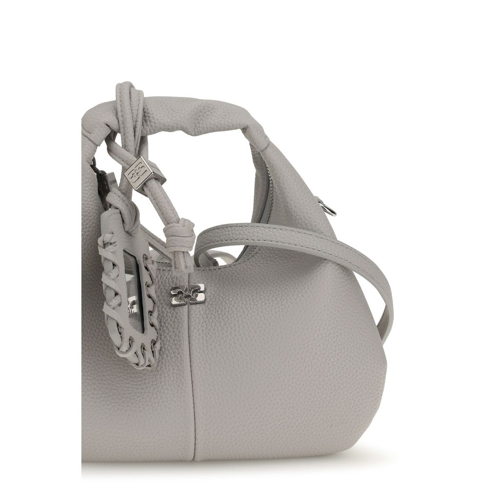 Ganni Gray Polyester Shoulder Bag