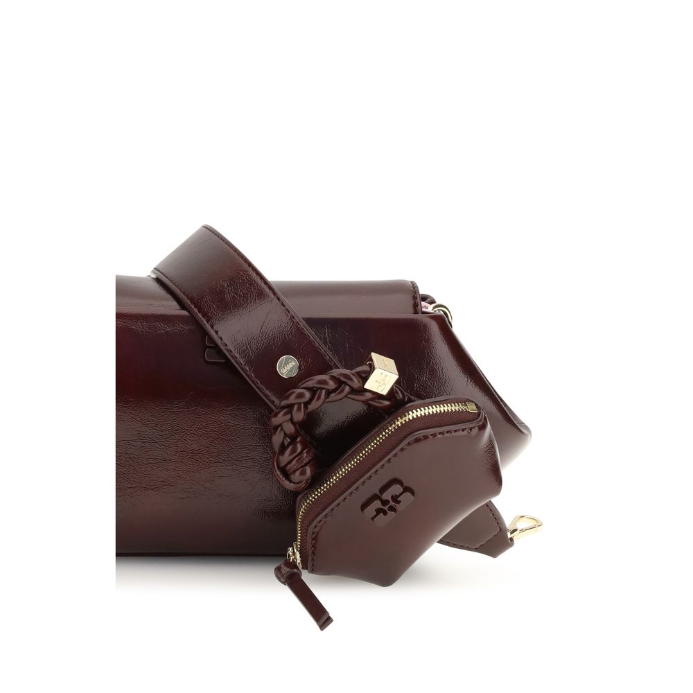 Ganni Bordeaux Polyethylene Shoulder Bag