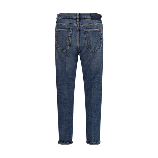 PT Torino Blue Cotton Straight-Leg Jeans