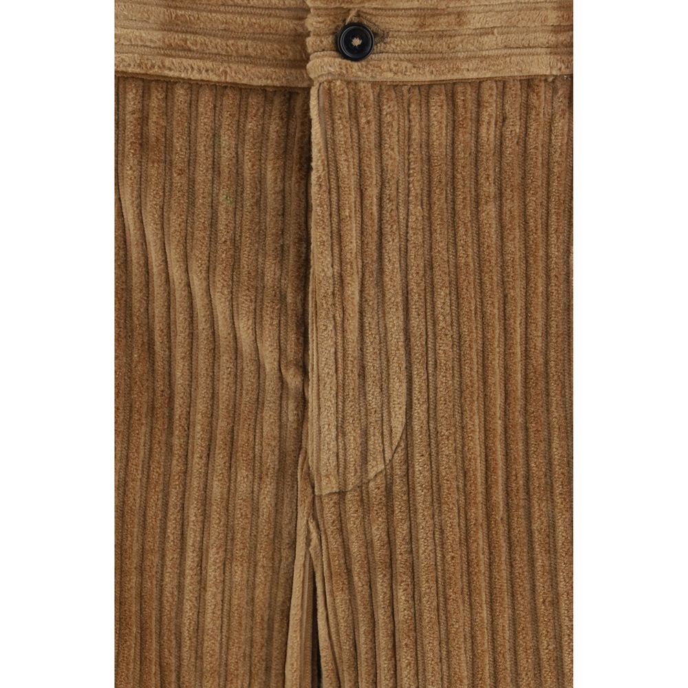 Dolce & Gabbana Brown Cotton Casual Pants