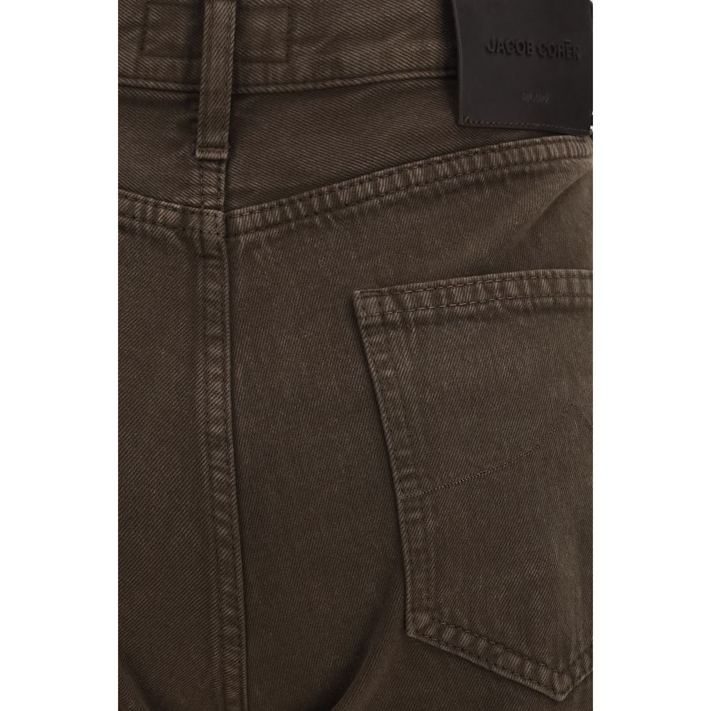 Jacob Cohen Brown Cotton Straight-Leg Jeans