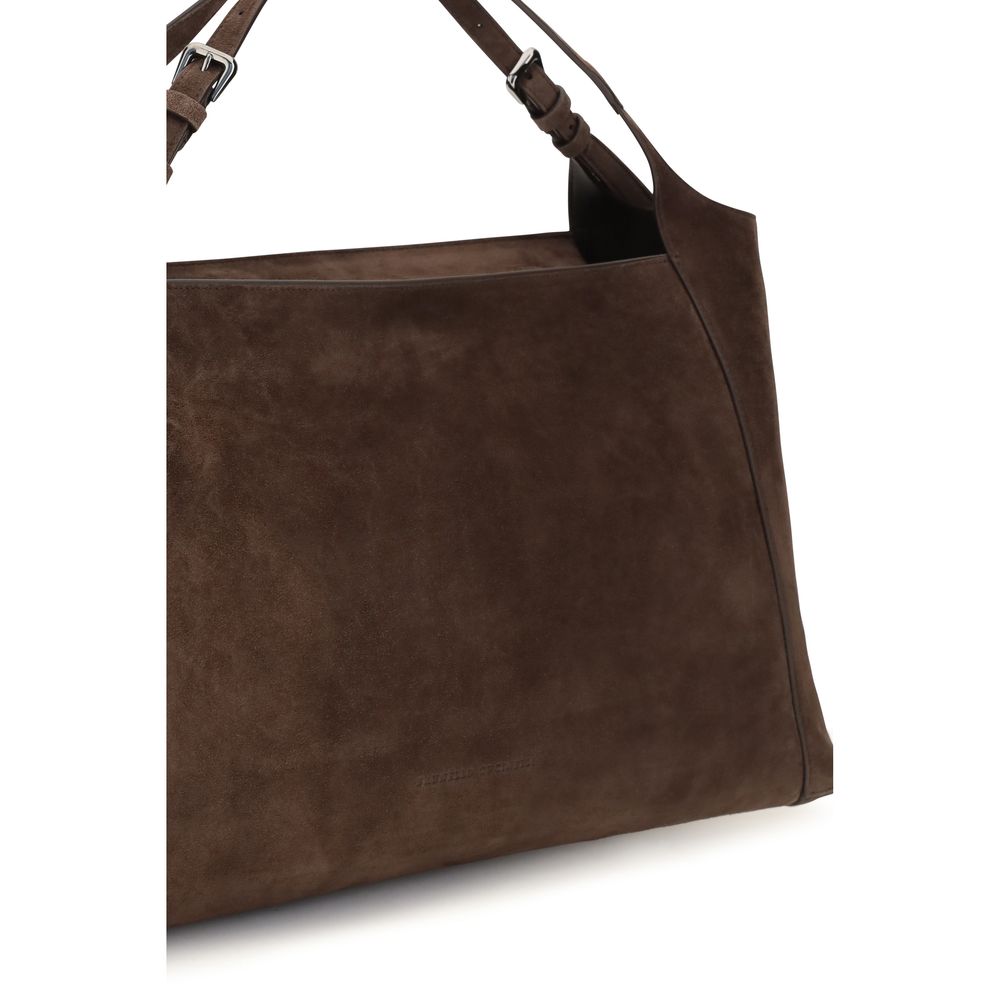 Brunello Cucinelli Brown Suede Leather Handbag