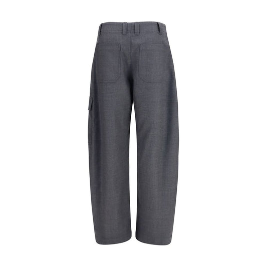 Brunello Cucinelli Gray Wool Oves Aries Cargo Pants