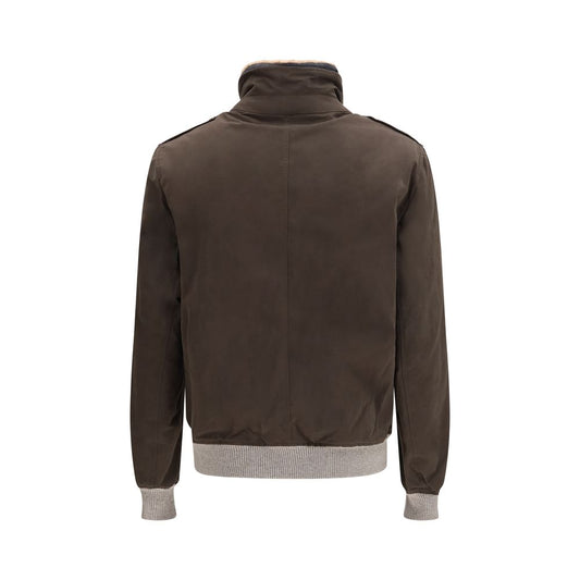 Brunello Cucinelli Brown Cotton Bomber