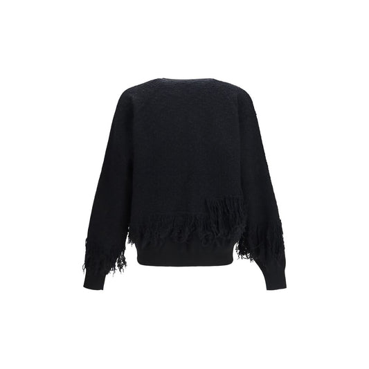 Y-3 Schwarzes Oversized-Sweatshirt aus Wolle