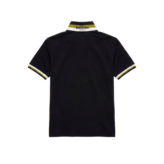 Baldinini Trend Black Cotton Men Polo-Shirt