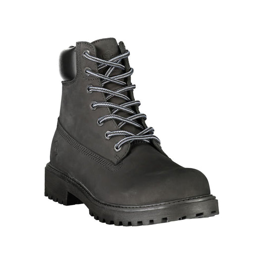 Lumberjack Black Leather Mens Sneaker