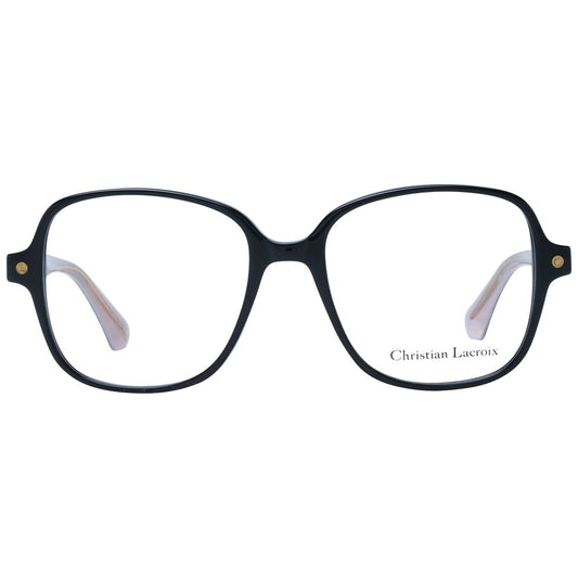 Christian Lacroix Schwarze Azetat-Brille (Gestell)