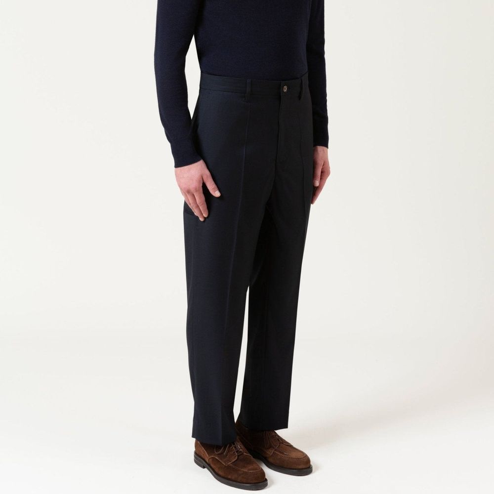 Autore Blue Wool Dress Pants
