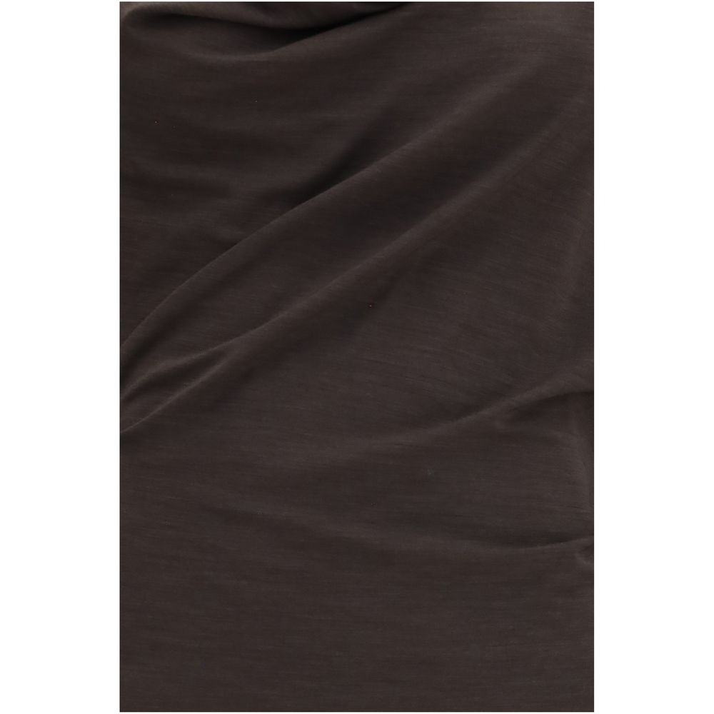 Brunello Cucinelli Braunes Freizeitkleid aus Wolle, Modell Aries