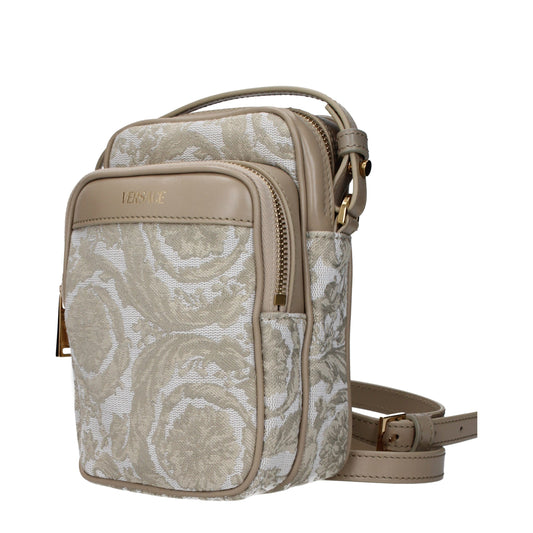 Versace Umhängetasche aus beigem Stoff