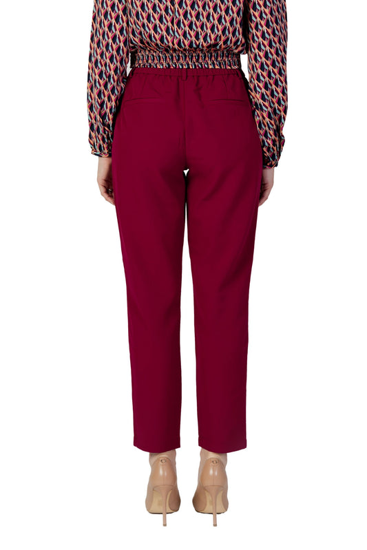 Vila Clothes Bordeaux Polyester-Stoffhose