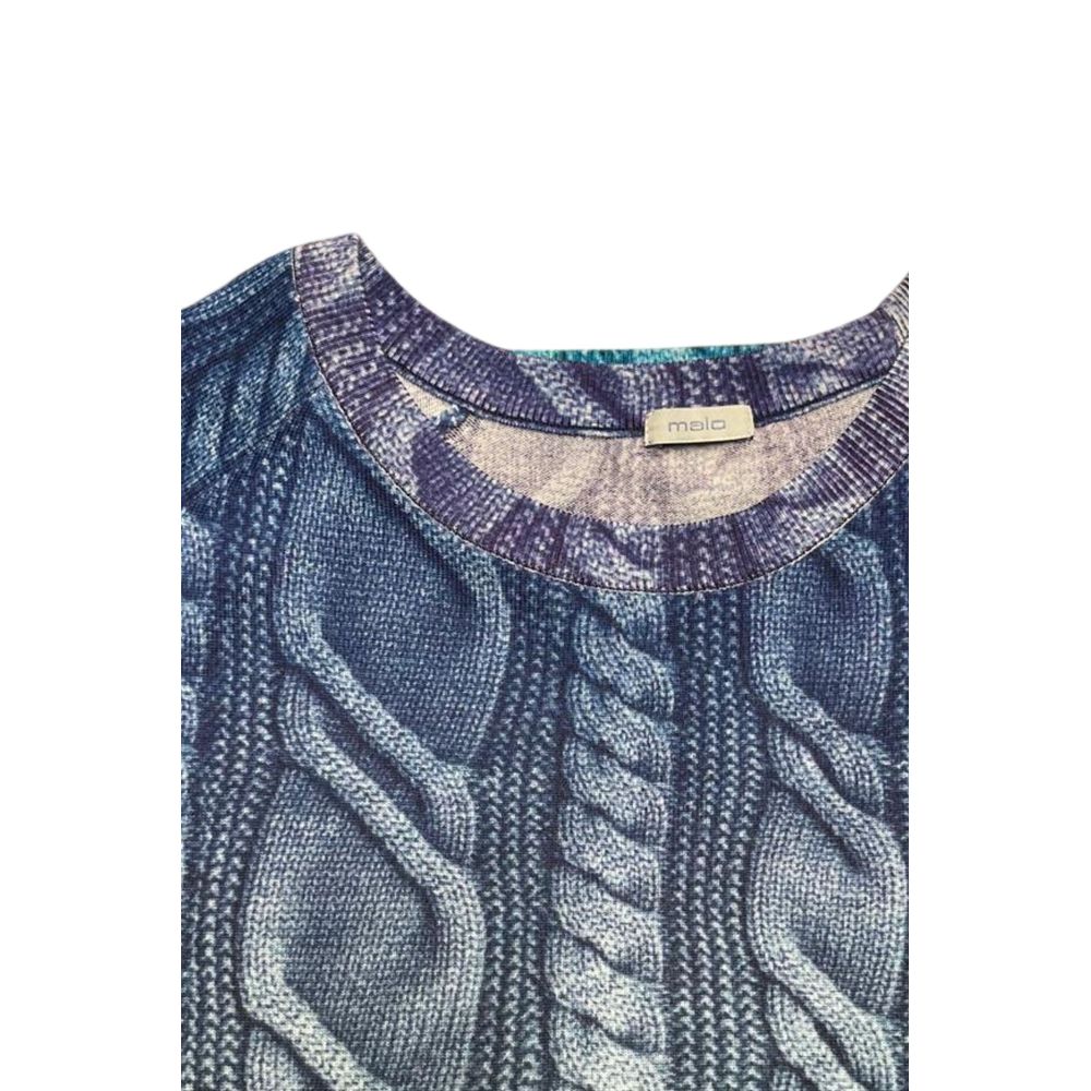 Malo Blue Wool Men's Sweater