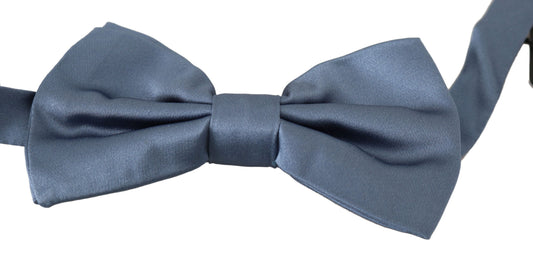 Dolce & Gabbana – Blaue Papillon-Fliege aus 100 % Seide mit verstellbarem Hals
