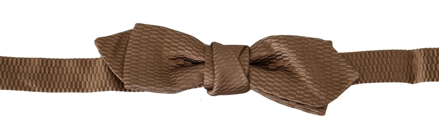 Dolce & Gabbana Herren Braun Gold Verstellbare Papillon Fliege