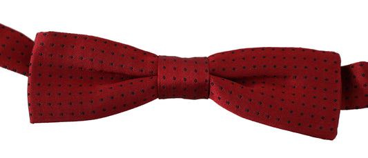 Dolce & Gabbana – Rot gepunktete Papillon-Fliege aus Seide mit verstellbarem Hals