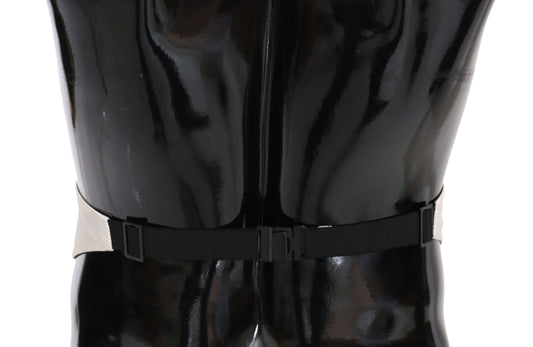 Dolce & Gabbana Weißer Herren-Taillengürtel, 100 % Seide, Kummerbund
