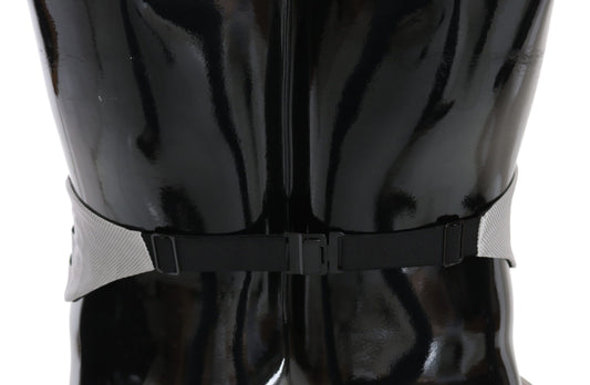 Dolce & Gabbana Grauer Herren-Taillengürtel, 100 % Seide, Kummerbund