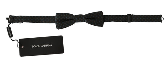 Dolce & Gabbana Grau gemusterte Herrenkrawatte Papillon 100% Seide Fliege