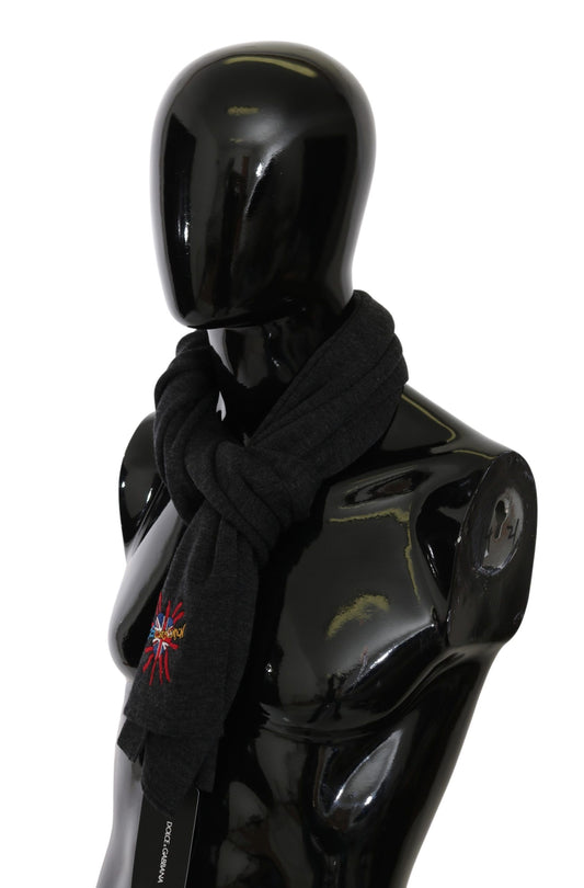 Dolce & Gabbana Grauer #DGLovesLondon Wollwickelschal