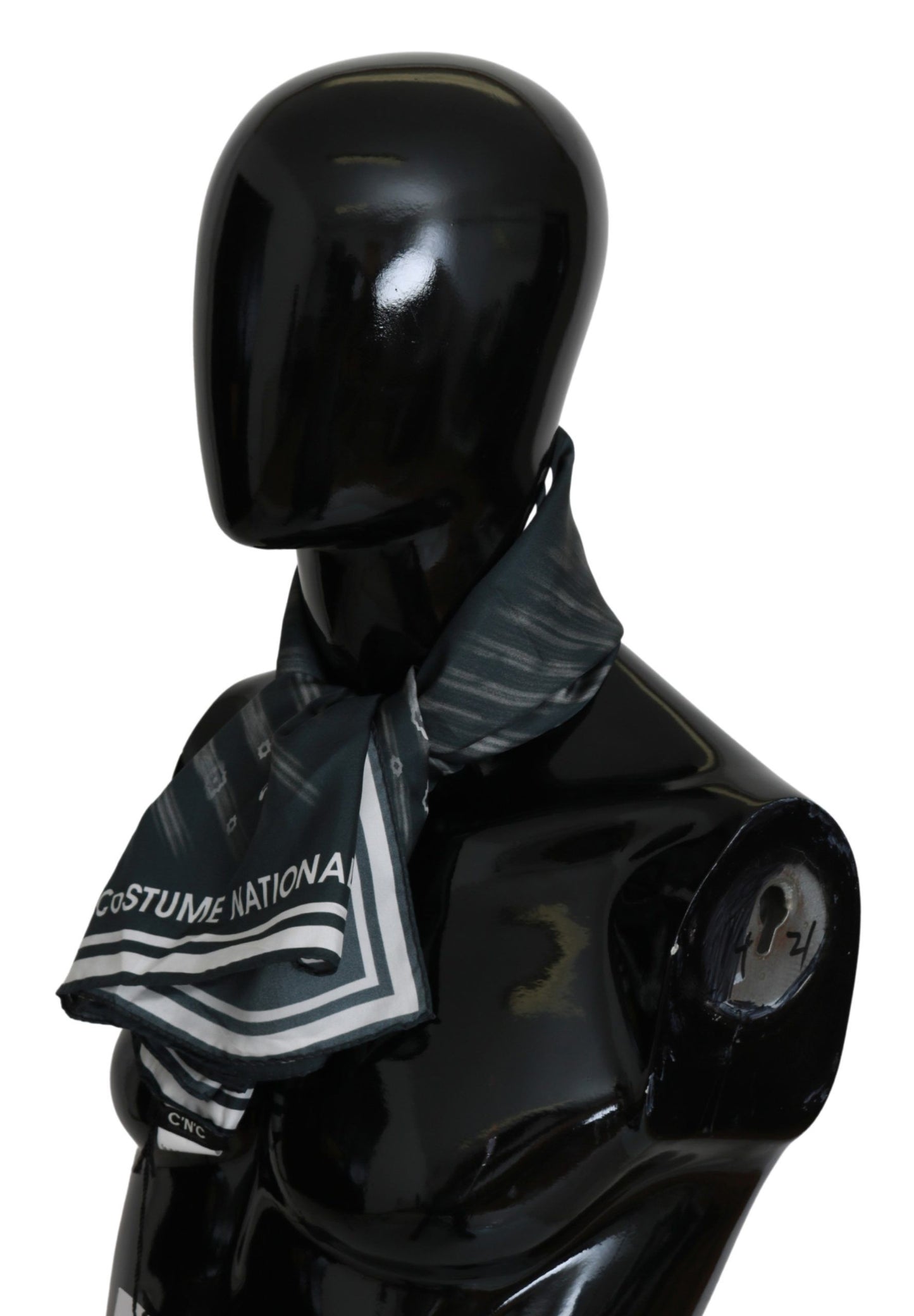 Costume National Blauer Foulard Seidenschal für Damen