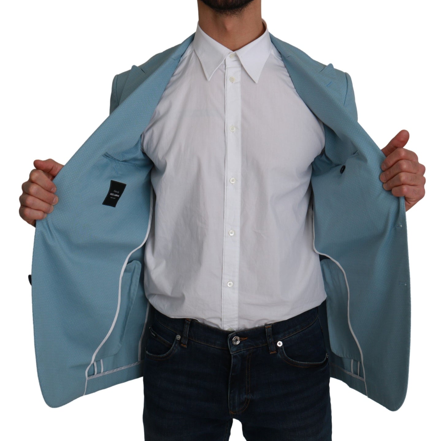 Dolce & Gabbana Blaue Slim Fit Manteljacke MARTINI Blazer