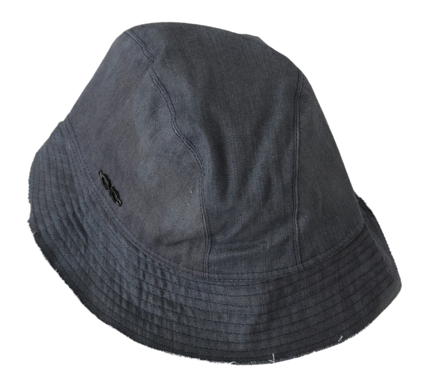 Costume National – Schwarz verwaschener Outdoor-Bucket-Hut mit breiter Krempe