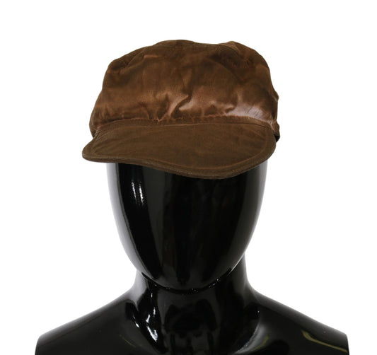 Costume National – Brauner Newsboy-Barett-Cabbie-Fedora-Hut