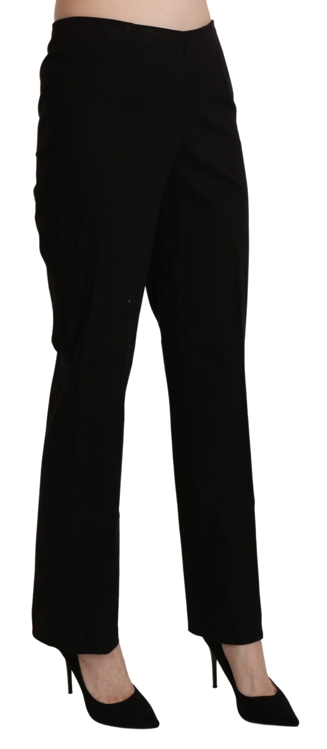 BENCIVENGA Schwarze gerade Hose mit hoher Taille